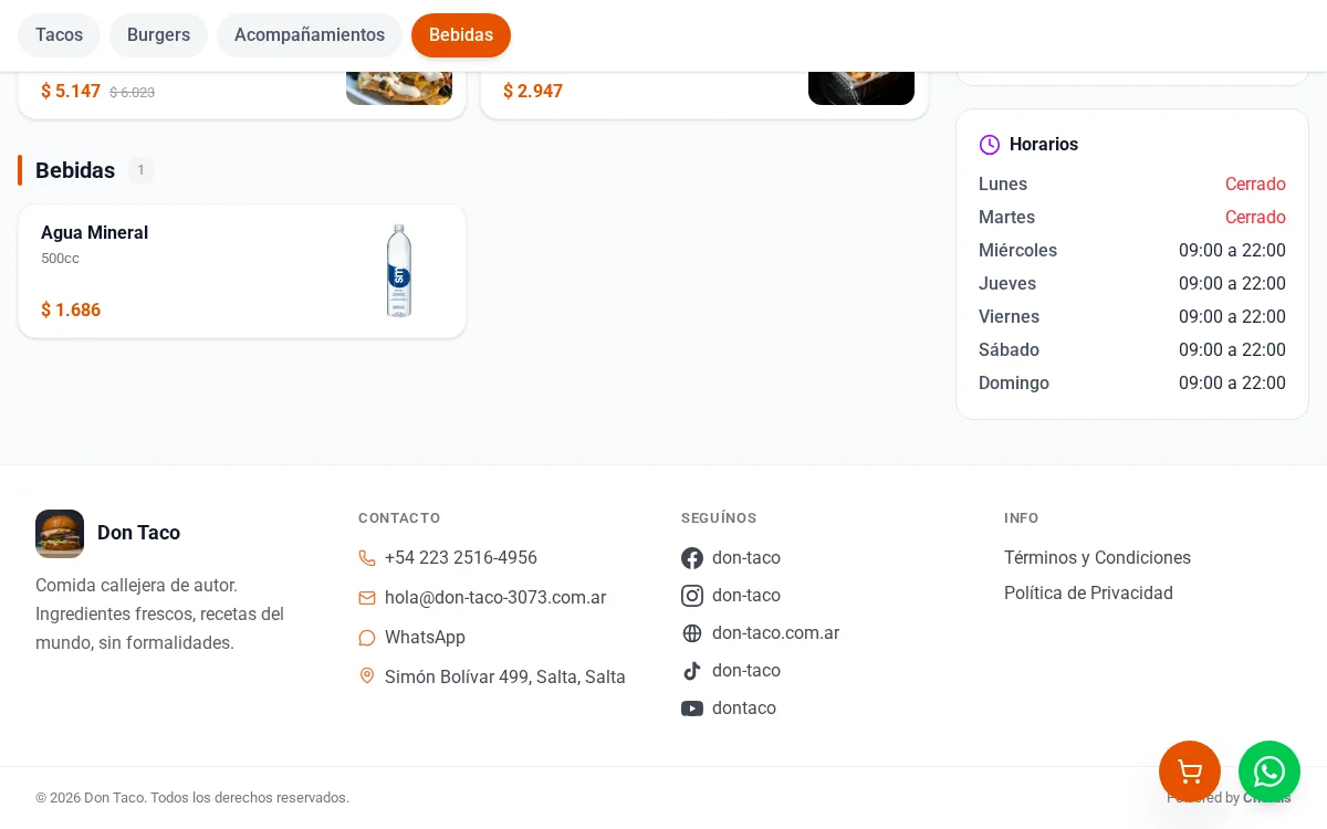 Pedidos Online en computadora