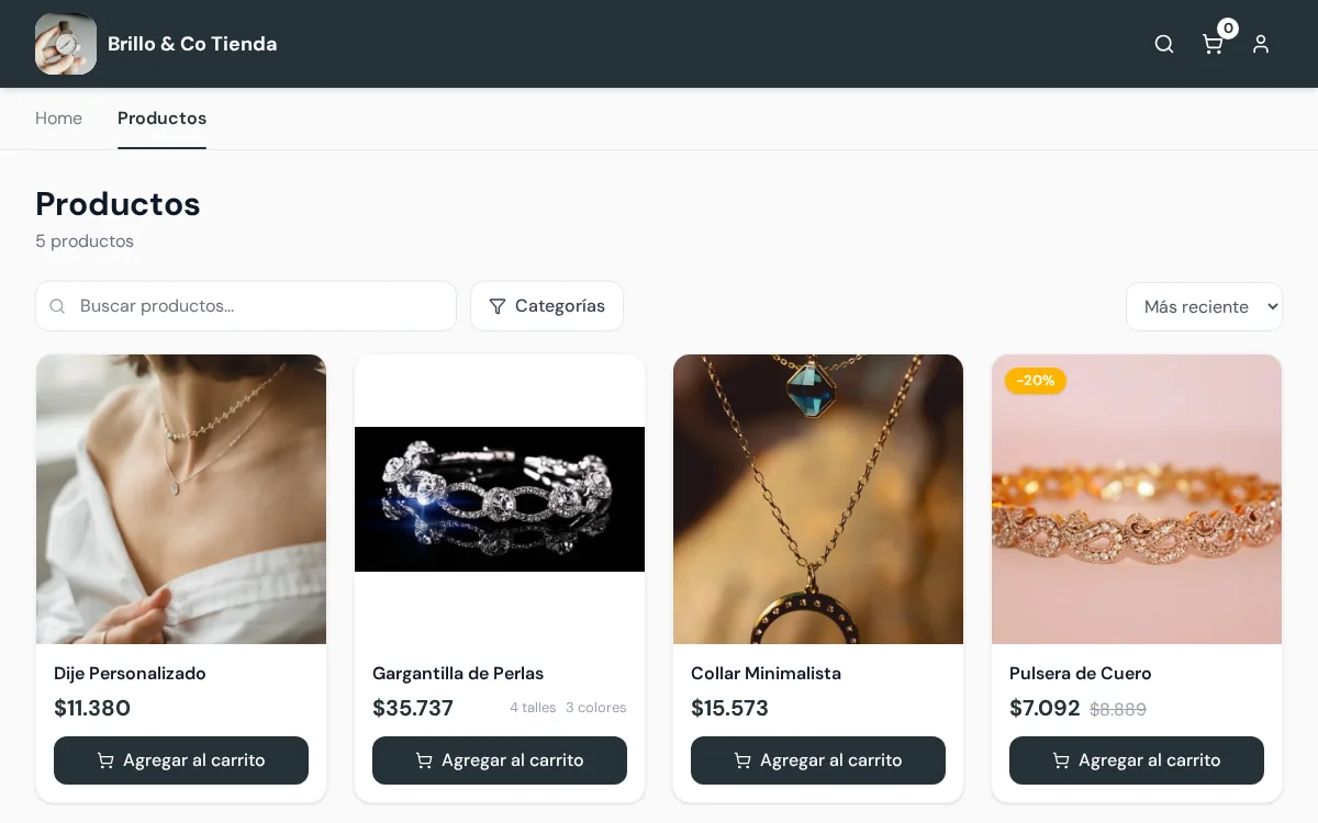 Tienda Online en computadora